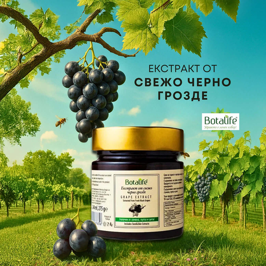 Fresh black grape extract (seeds, pulp, skin), 300 g / 450 g