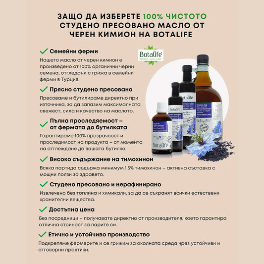Botalife Black Seed Oil – with concentrated thymoquinone content