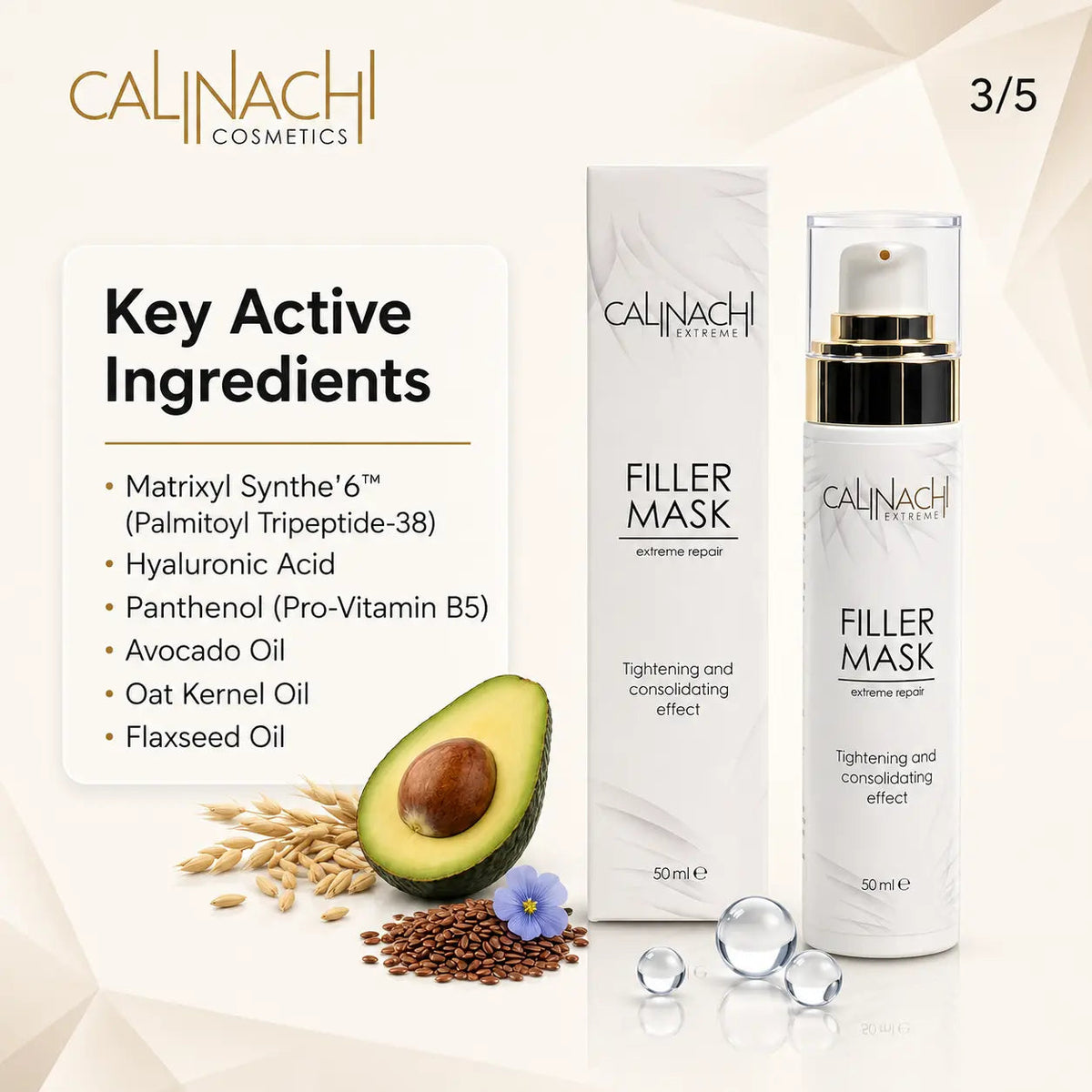 Professional Wrinkle-Filling & Plumping Face Mask | All Skin Types | 50 ml