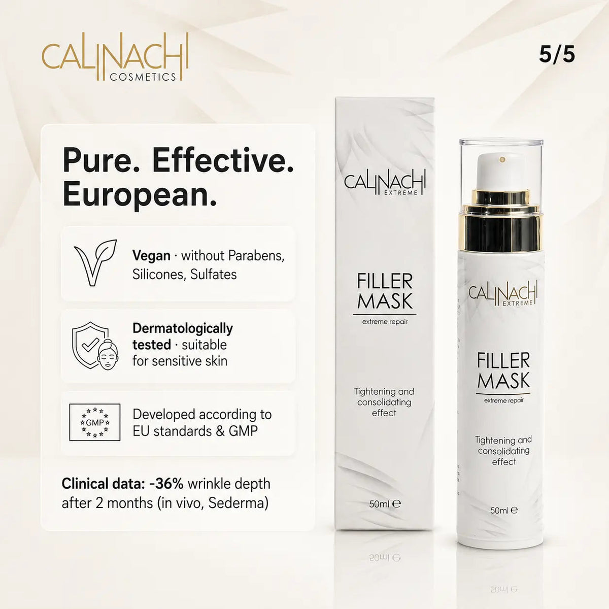 Professional Wrinkle-Filling & Plumping Face Mask | All Skin Types | 50 ml