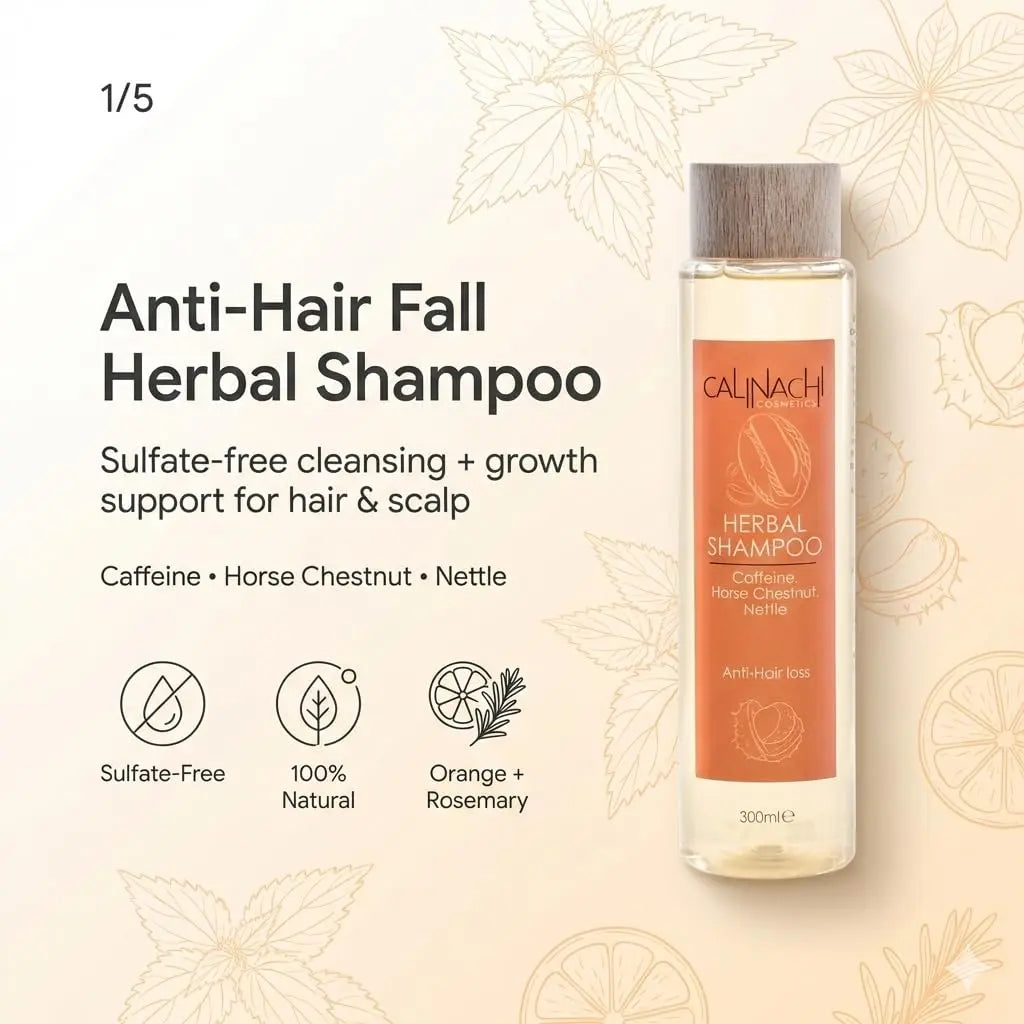 Professional Anti-Hair Loss Shampoo | Herbal & Sulfate-Free | 300 ml