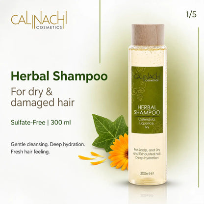 Professional Moisturizing Shampoo | Herbal & Sulfate-Free | 300 ml