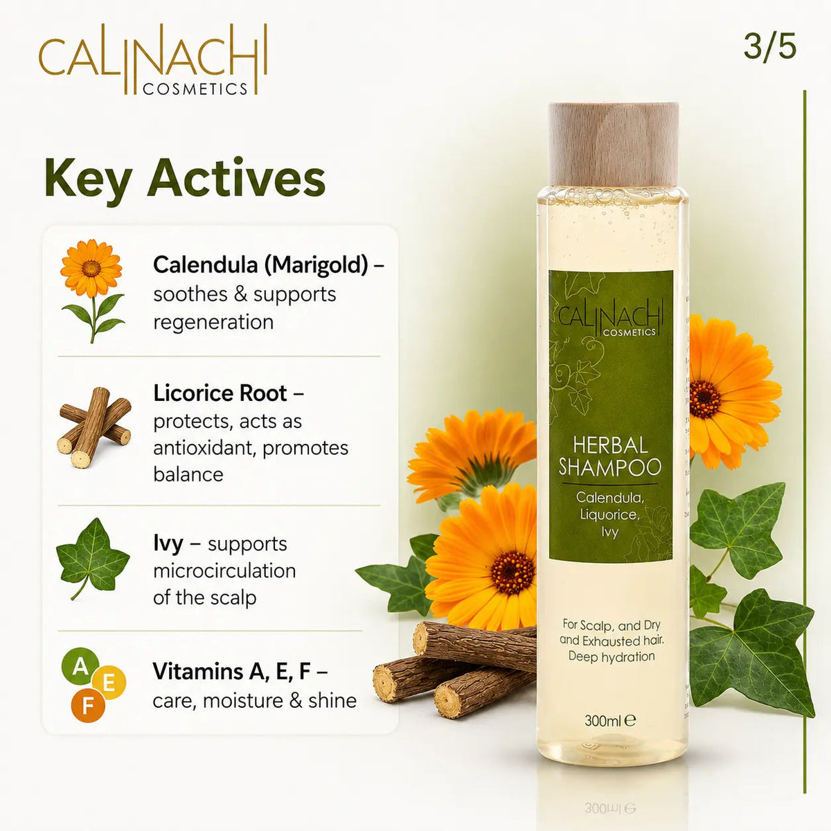Professional Moisturizing Shampoo | Herbal & Sulfate-Free | 300 ml