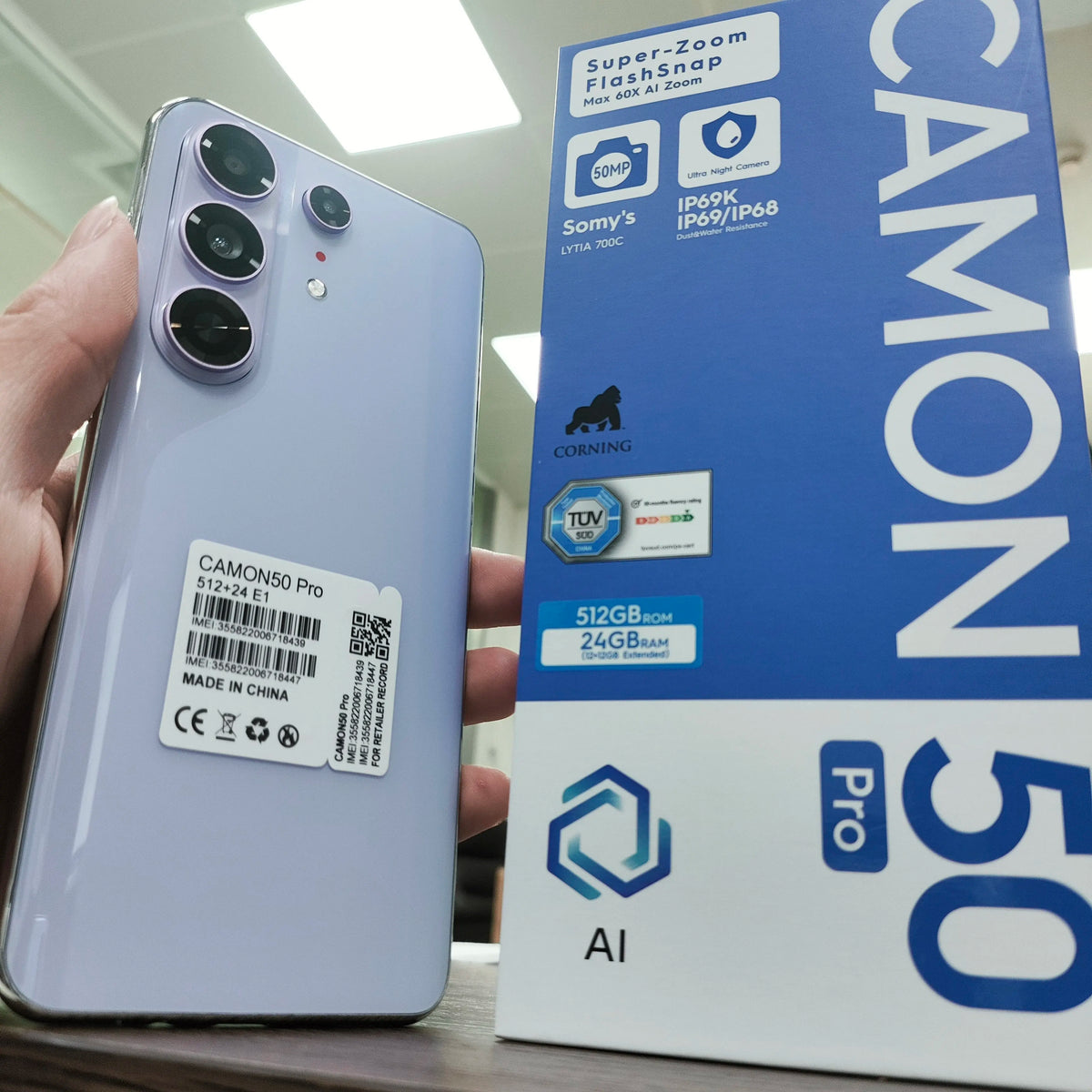 Tecno Camon 50 Pro 16GB RAM 1TB Storage Foldable Smartphone Processor 108MP Camera 144Hz Display CDMA/LTE Support