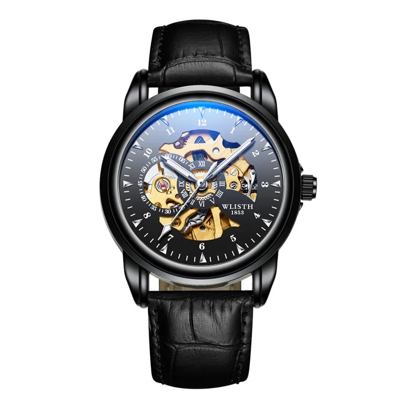 WLISTH 1007 Men Hollow Out Automatic Mechanical Watch High Quality Stainless Steel