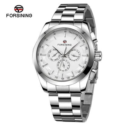 Forsining Fashion Casual Watch Men Mechanical Movement Automatic Watches  Otamatone Stainless Steel  Branded Digital