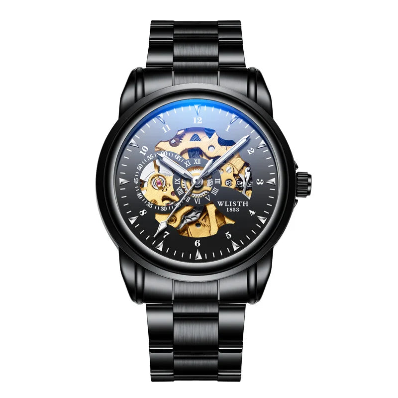 WLISTH 1007 Men Hollow Out Automatic Mechanical Watch High Quality Stainless Steel