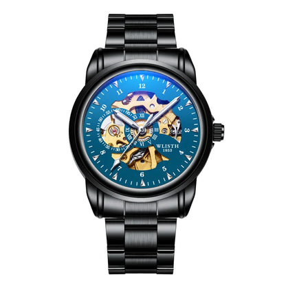 WLISTH 1007 Men Hollow Out Automatic Mechanical Watch High Quality Stainless Steel