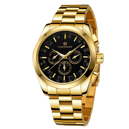 Forsining Fashion Casual Watch Men Mechanical Movement Automatic Watches  Otamatone Stainless Steel  Branded Digital