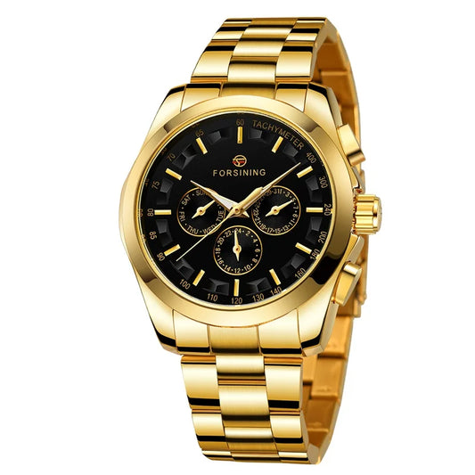 Forsining Fashion Casual Watch Men Mechanical Movement Automatic Watches  Otamatone Stainless Steel  Branded Digital