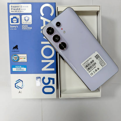 Tecno Camon 50 Pro 16GB RAM 1TB Storage Foldable Smartphone Processor 108MP Camera 144Hz Display CDMA/LTE Support