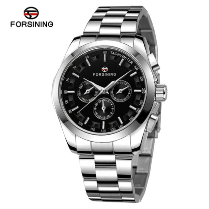Forsining Fashion Casual Watch Men Mechanical Movement Automatic Watches  Otamatone Stainless Steel  Branded Digital