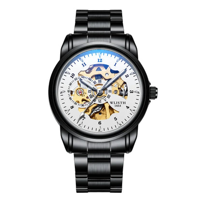 WLISTH 1007 Men Hollow Out Automatic Mechanical Watch High Quality Stainless Steel
