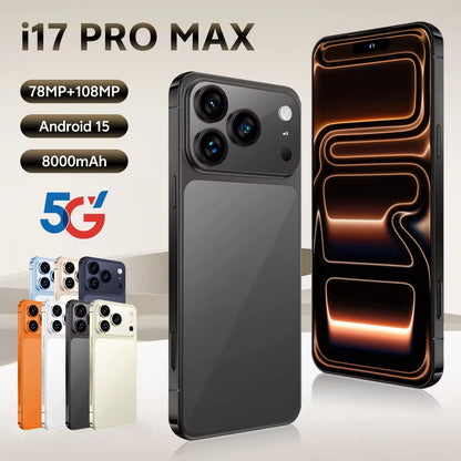 I17 Pro Max 5G Smartphones 4G LTE CDMA Quad Core 16GB 1TB Android 14 7.3" OLED HD+