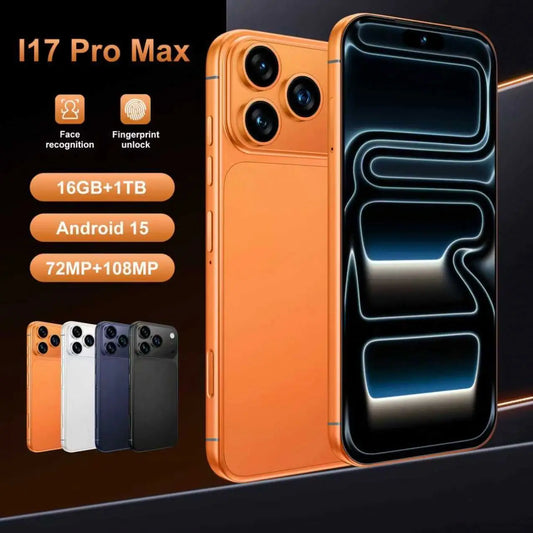 I17 Pro Max 5G Smartphones 4G LTE CDMA Quad Core 16GB 1TB Android 14 7.3" OLED HD+
