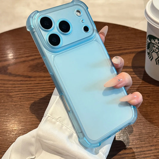 Cute Matte Clear Phone Case for iPhone 17 Air 16E 14 15 16 11 12 13 Pro Max Plus X XS MAX XR