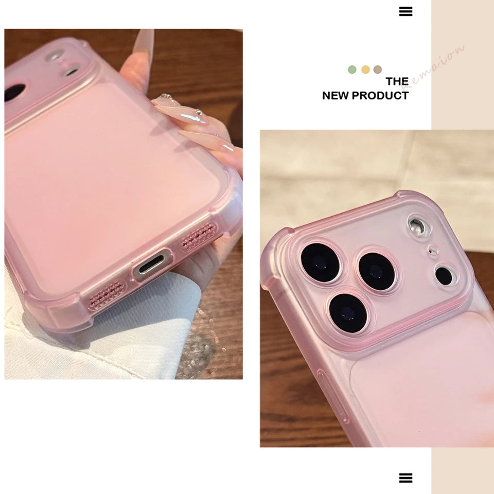 Cute Matte Clear Phone Case for iPhone 17 Air 16E 14 15 16 11 12 13 Pro Max Plus X XS MAX XR