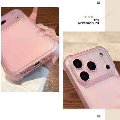 Cute Matte Clear Phone Case for iPhone 17 Air 16E 14 15 16 11 12 13 Pro Max Plus X XS MAX XR