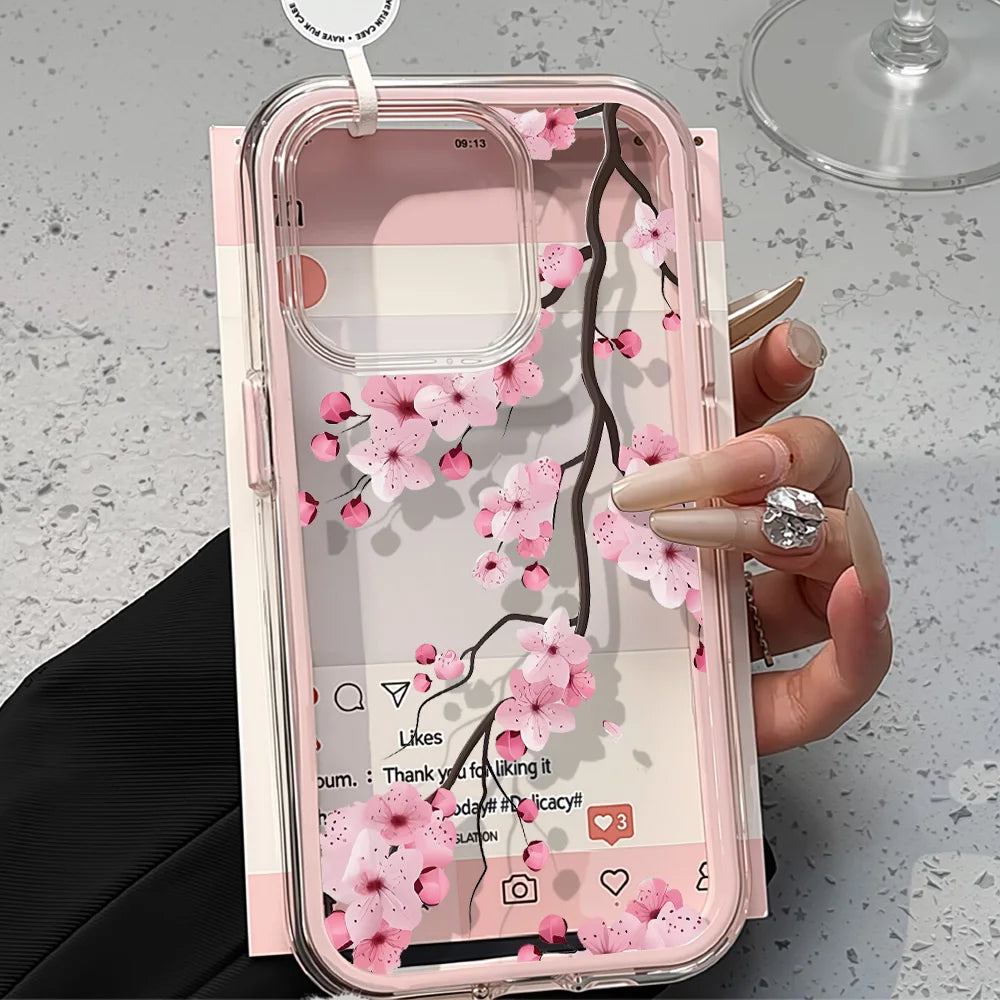 Candy Color Phone Case For iPhone 11 16 17 Pro Max 13 15 14 12 17 Air 17promax Soft TPU Transparent Flower Funda Cover