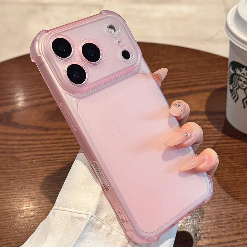 Cute Matte Clear Phone Case for iPhone 17 Air 16E 14 15 16 11 12 13 Pro Max Plus X XS MAX XR