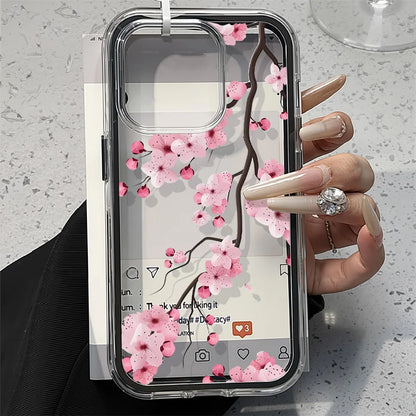 Candy Color Phone Case For iPhone 11 16 17 Pro Max 13 15 14 12 17 Air 17promax Soft TPU Transparent Flower Funda Cover