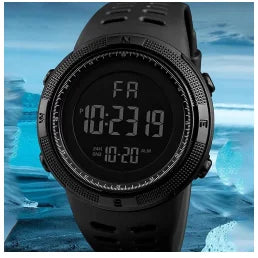 Men Digital Sports Watch Waterproof Casual Luminous Stopwatch Alarm Simple Army Watch for Running Climbing