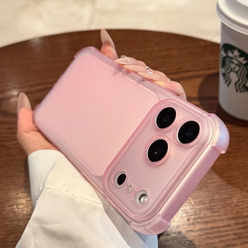 Cute Matte Clear Phone Case for iPhone 17 Air 16E 14 15 16 11 12 13 Pro Max Plus X XS MAX XR