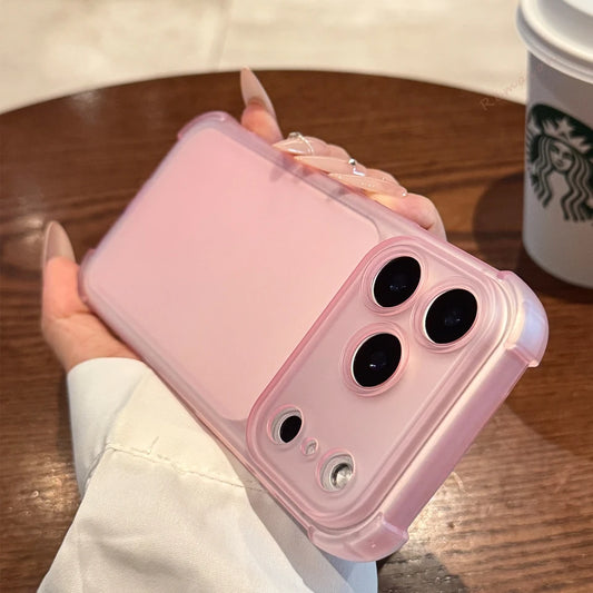 Cute Matte Clear Phone Case for iPhone 17 Air 16E 14 15 16 11 12 13 Pro Max Plus X XS MAX XR