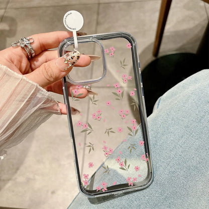 Candy Color Phone Case For iPhone 11 16 17 Pro Max 13 15 14 12 17 Air 17promax Soft TPU Transparent Flower Funda Cover