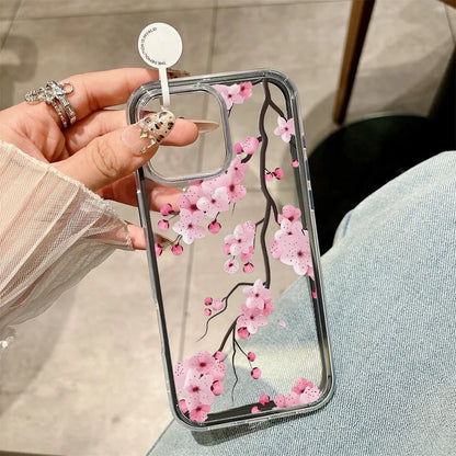Candy Color Phone Case For iPhone 11 16 17 Pro Max 13 15 14 12 17 Air 17promax Soft TPU Transparent Flower Funda Cover
