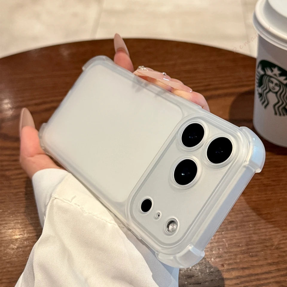 Cute Matte Clear Phone Case for iPhone 17 Air 16E 14 15 16 11 12 13 Pro Max Plus X XS MAX XR