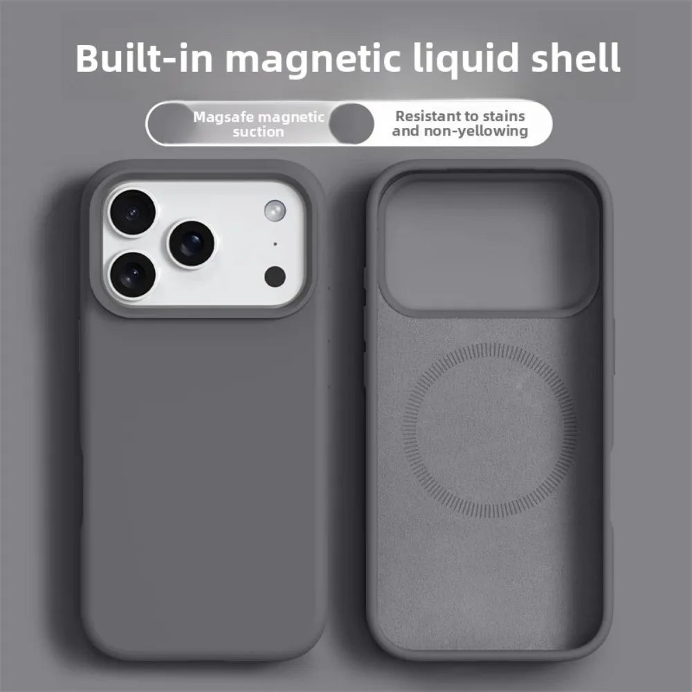 Original Magnetic Phone Case For iPhone 17 16 Pro Max Liquid Silicone Cases For iPhone17 16 Pro Max 17Pro Air
