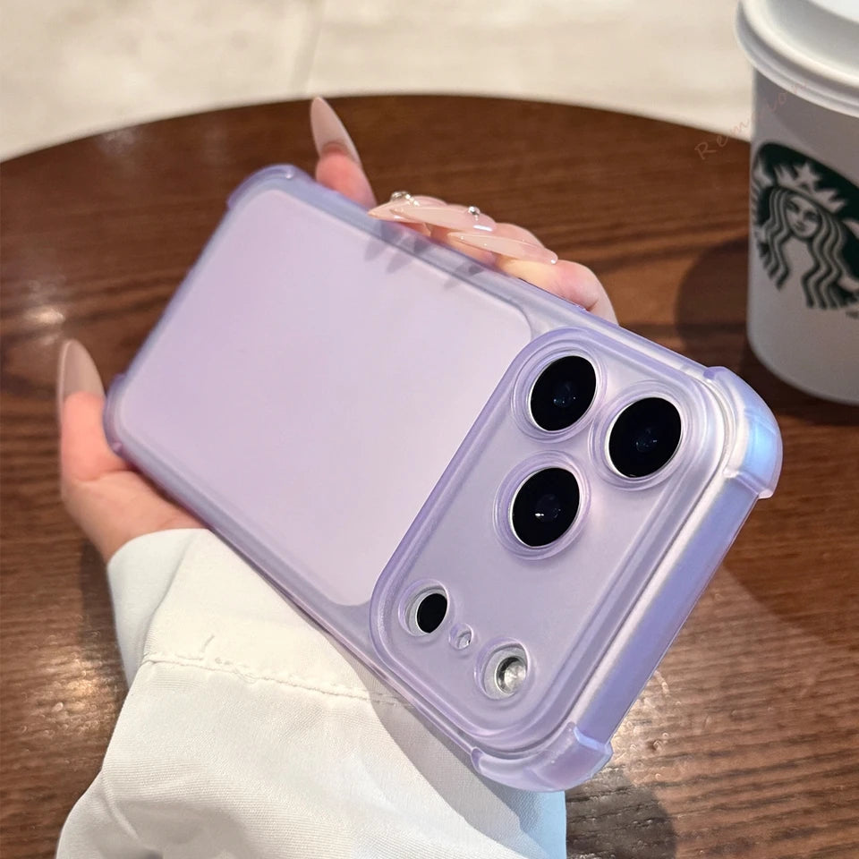 Cute Matte Clear Phone Case for iPhone 17 Air 16E 14 15 16 11 12 13 Pro Max Plus X XS MAX XR