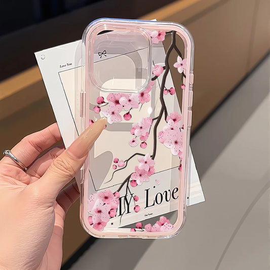 Candy Color Phone Case For iPhone 11 16 17 Pro Max 13 15 14 12 17 Air 17promax Soft TPU Transparent Flower Funda Cover
