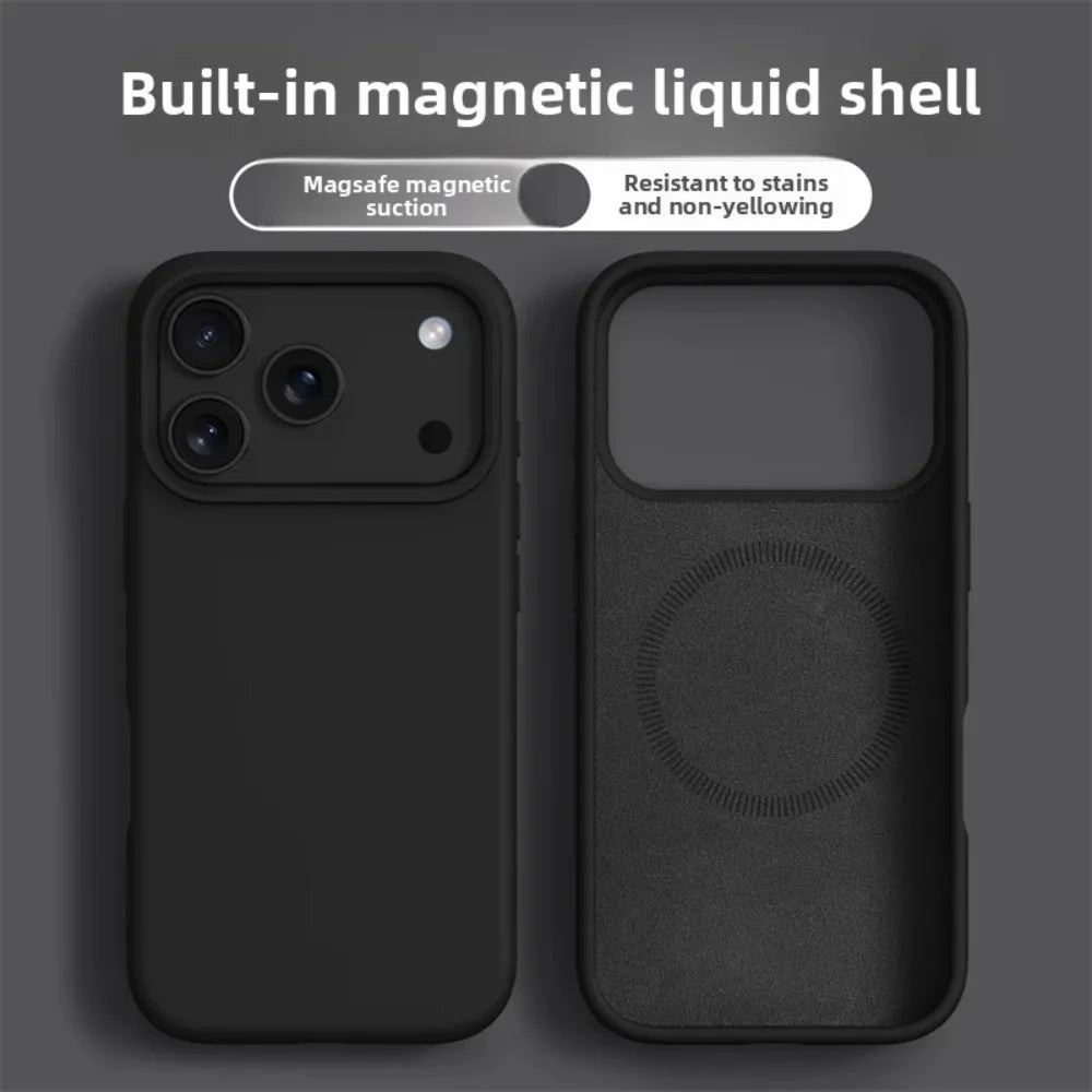 Original Magnetic Phone Case For iPhone 17 16 Pro Max Liquid Silicone Cases For iPhone17 16 Pro Max 17Pro Air
