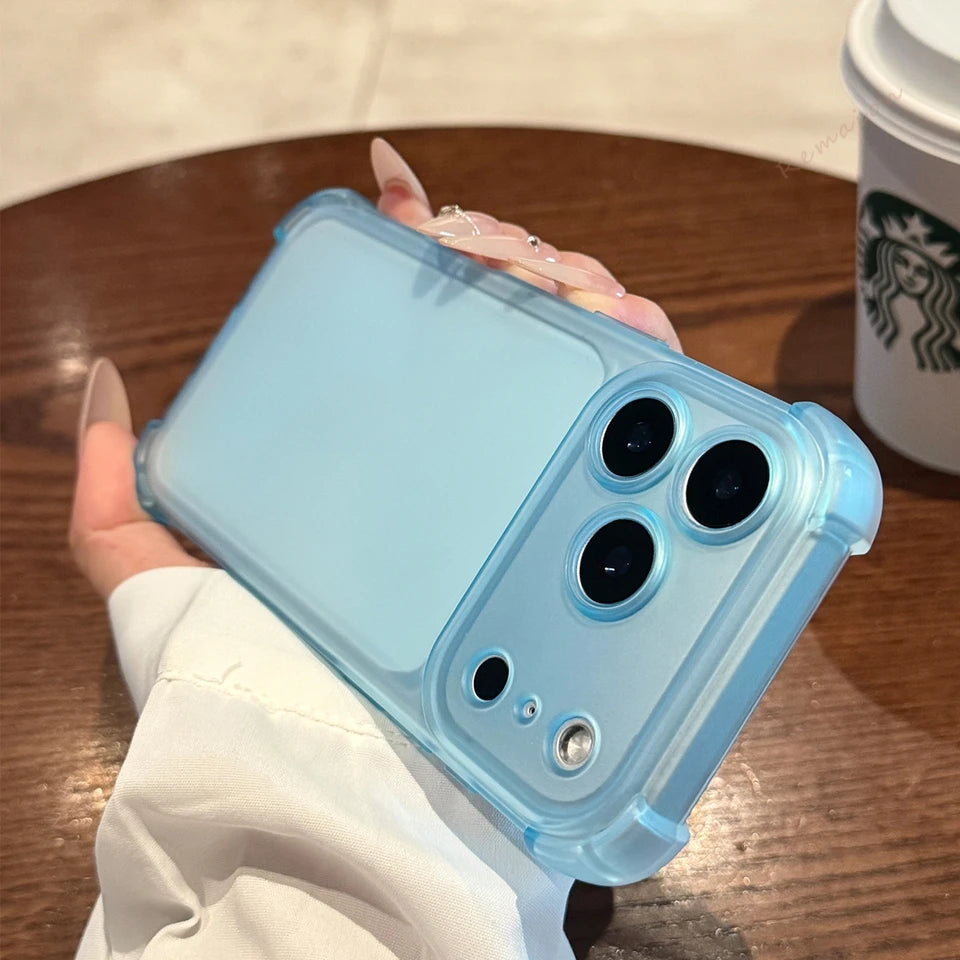 Cute Matte Clear Phone Case for iPhone 17 Air 16E 14 15 16 11 12 13 Pro Max Plus X XS MAX XR